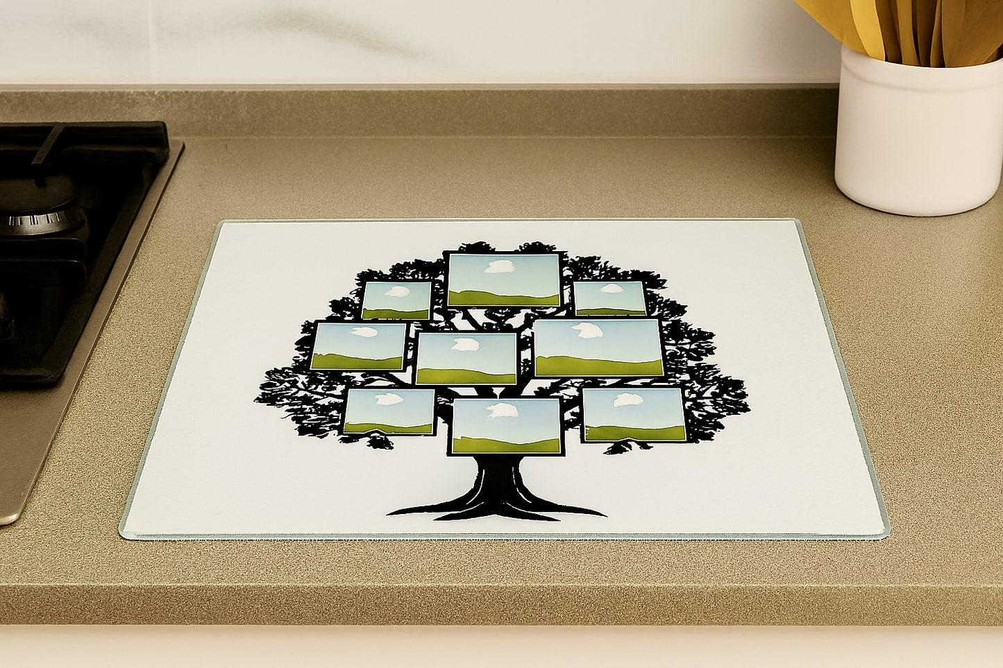 Family Tree Photo Chopping Board