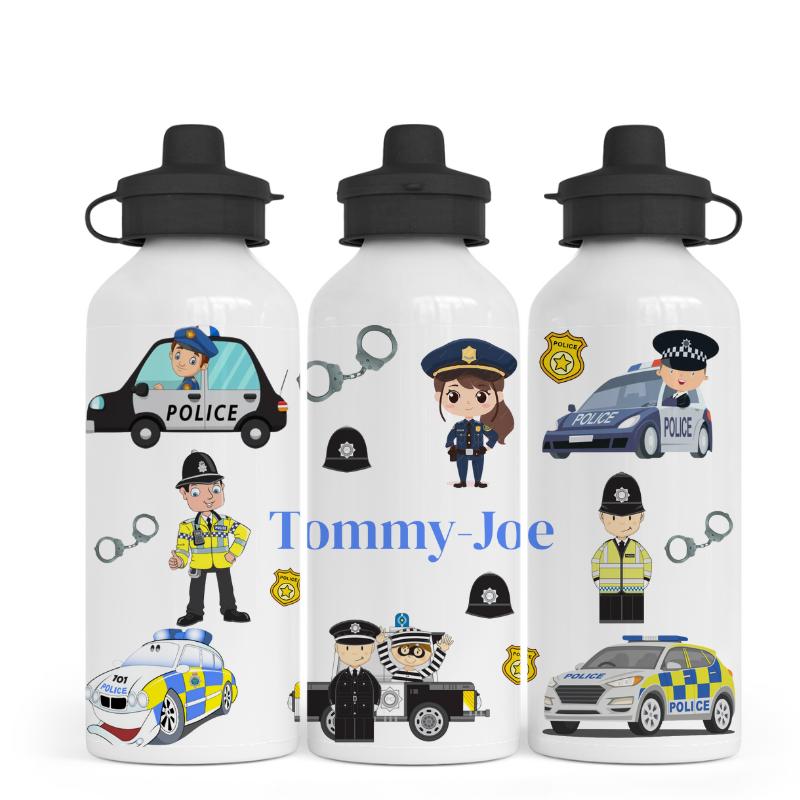 Police Theme Water Bottle