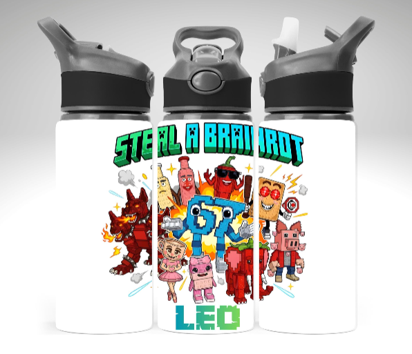 Steal a Brainrot Inspired Water Bottle 650 ml
