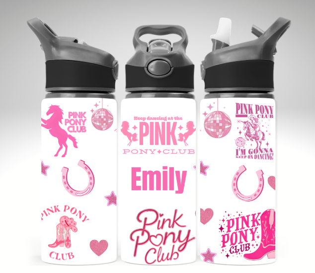 Pink Pony Club Inspired Water Bottle - 650ml