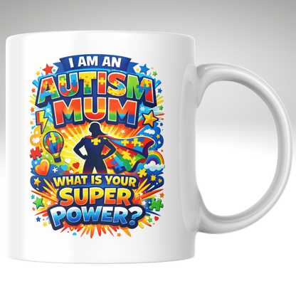 Autism Mum Superpower Mug – Bright & Colourful Gift