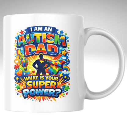 Autism Dad Superpower Mug – Bright & Colourful Gift