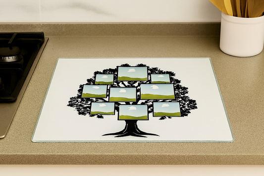 Family Tree Photo Chopping Board