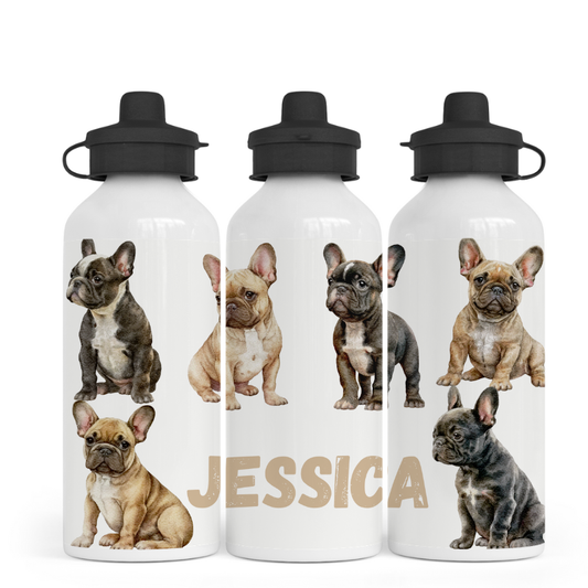 Frenchie dog themed Water Bottle