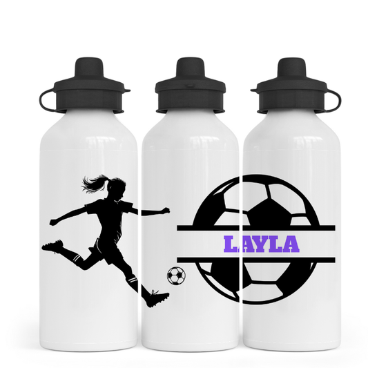 Girl Footballer Water Bottle