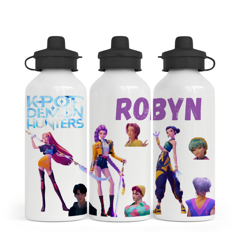 K Pop Demon hunter theme water bottle