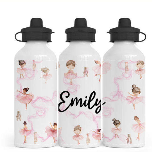 Ballerina themed Personalised 500ml Water Bottle
