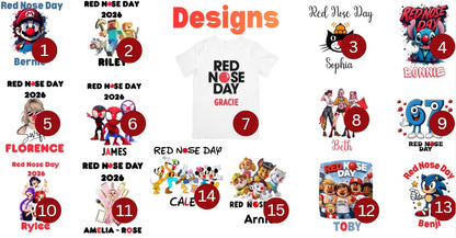 Red Nose Day T-Shirt – Various designs