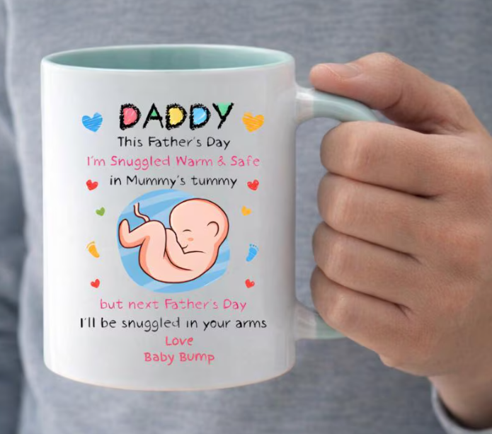 First Father's Day Mug, Baby Bump Gift, Expecting Dad Surprise