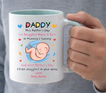 First Father's Day Mug, Baby Bump Gift, Expecting Dad Surprise