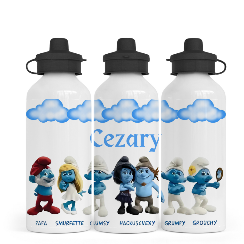 Smurf Theme Water Bottle