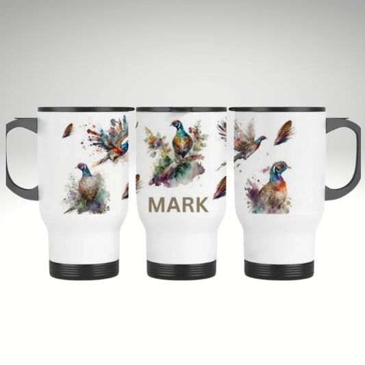 Pheasant-Themed 14oz Travel Mug