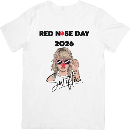 Red Nose Day T-Shirt – Swiftie Fans, Add Any Name