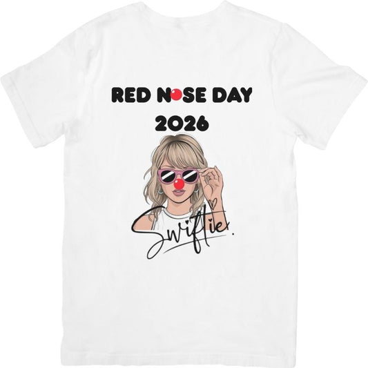 Red Nose Day T-Shirt – Swiftie Fans, Add Any Name